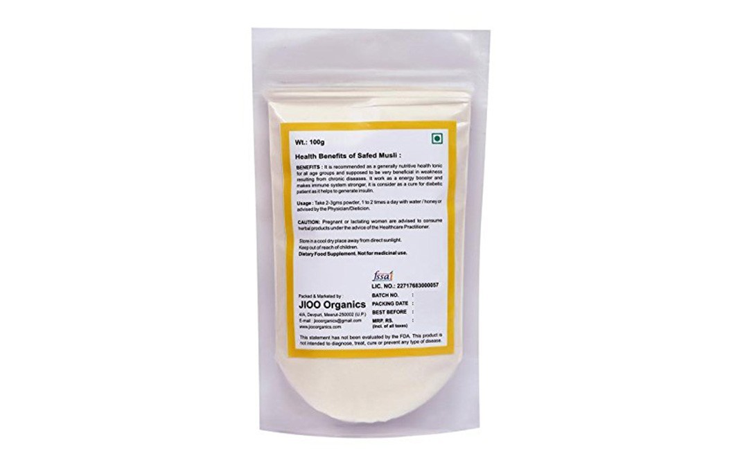 Jioo Organics Safed Musli Powder    Pack  100 grams